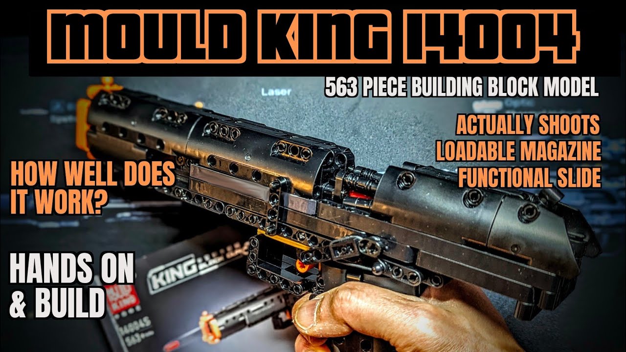 MOULD KING 14004 BLOCK GUN Building Block Model. HANDS ON, SHOOTING, & BUILD.