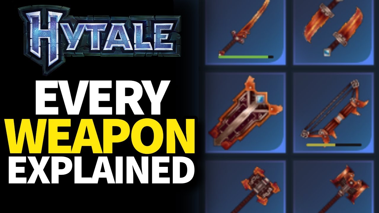 Описание каждого вида оружия в Hytale | Руководство по Hytale