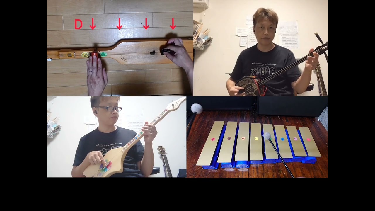 【U04.3】安里屋(あさとや)ユンタ 演奏用カラオケ動画 by 上田氏