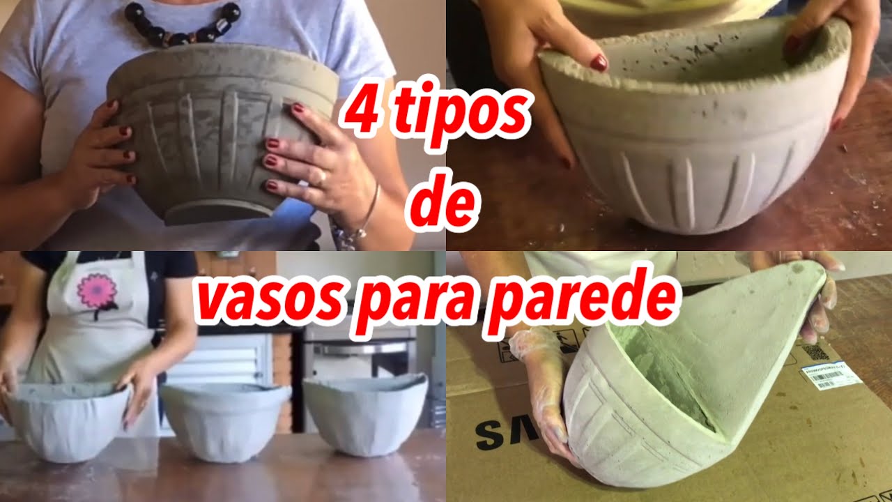 COMPILADO VASOS PARA PAREDE DE CIMENTO