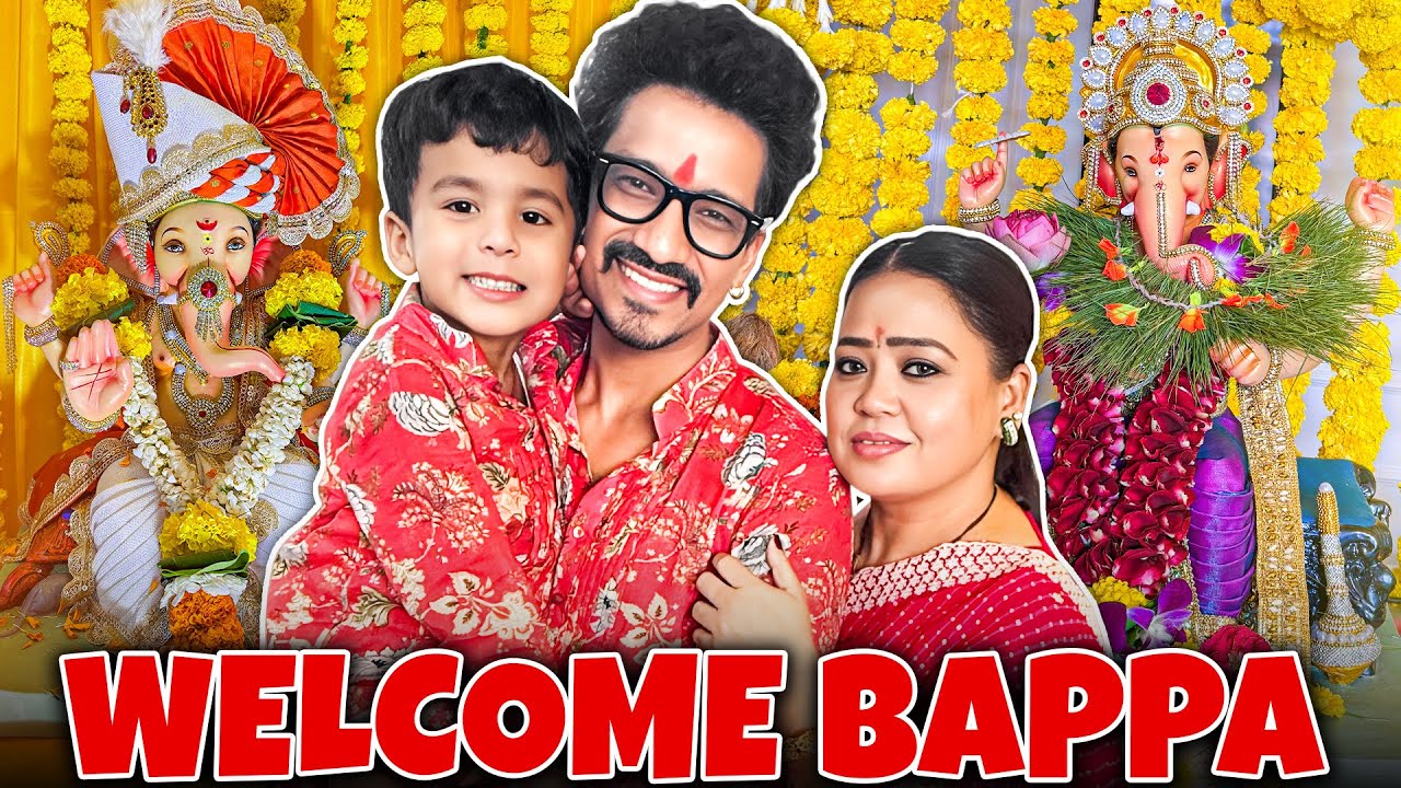 Bappa Ka Hua Dhamakedar Welcome 🙏 | Bharti Singh | Harssh Limbachiyaa | Golla