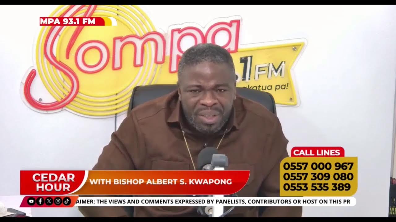 CEDAR HOUR WITH BISHOP ALBERT  SACKEY KWAPONG LIVE ON SOMPA 93.1FM/TV  || 18-02-26