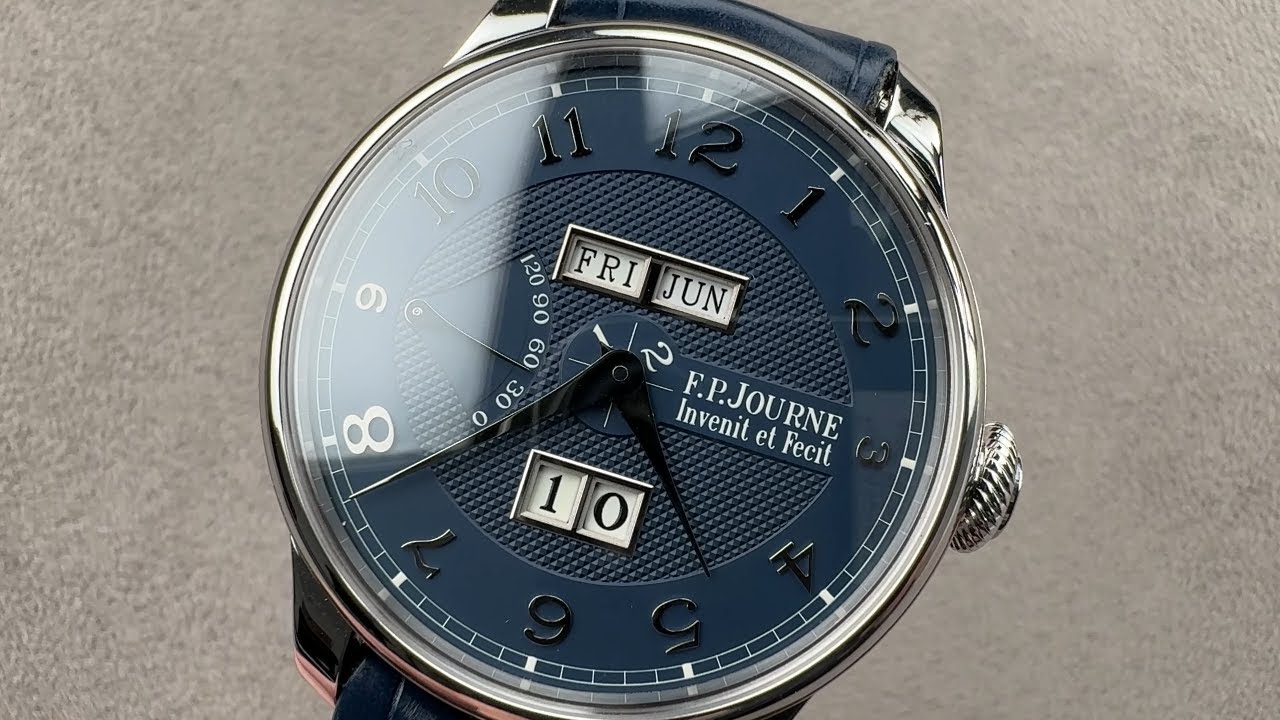 F.P. Journe Quantième Perpétuel - 40mm Blue Dial Platinum Luxury Watch Review | QP PT 40 A BL