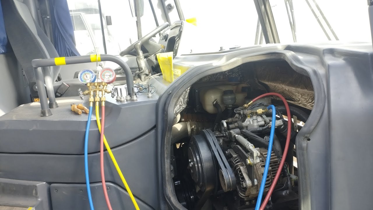 Código HA no ar condicionado do ônibus# Chicote do pressostato de alta pressão!