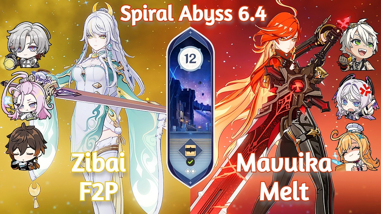 C0 Zibai F2P Lunar Crystallize x C0 Mavuika Melt - NEW Spiral Abyss 6.4 | Genshin Impact