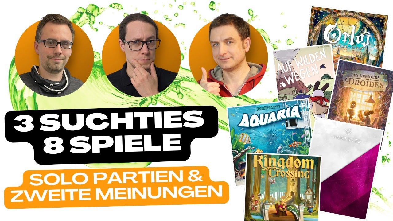 3 Suchties - 8 Spiele | Team Aufgetischt #358 | Solo Partien und Wiederkehrer