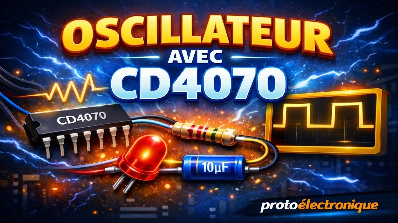 Électronique Facile : construis ton oscillateur CMOS avec un CD4070
