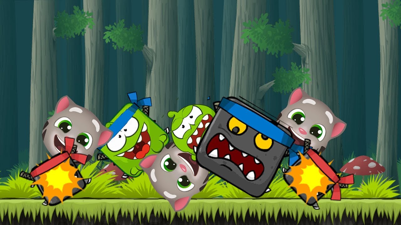 Red Ball 4 : Om Nom & Talking Tom Ball Fight The Deep Forest Boss Level 16 - 30