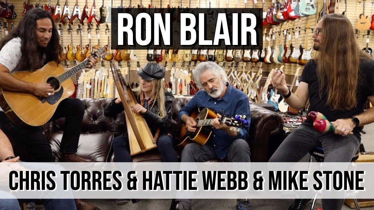 Ron Blair, Chris Torres, Mike Stone and Hattie Webb at Norman's Rare Guitars