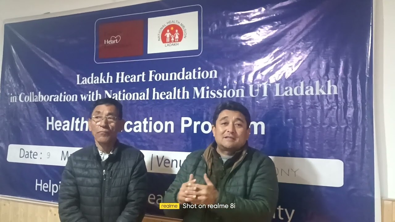 Health Awareness by NRHM & Ladakh Heart Foundation in Lower Leh Padma Shree Dr Nurboo Sr. Physician