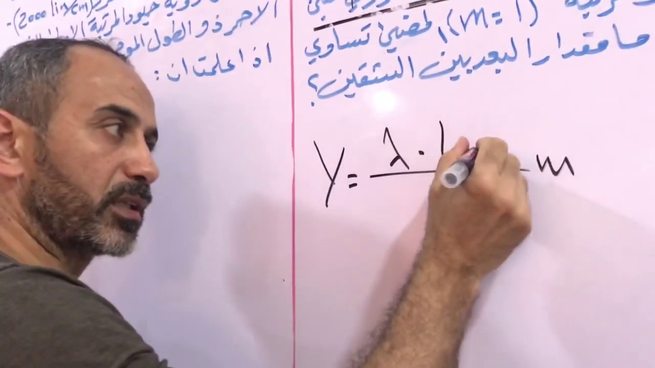 حل مسائل البصريات الفيزيائيه