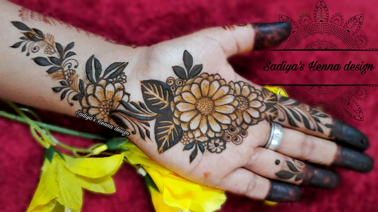 How to make 3D mehndi design | tips and tricks for making realistic flowers in henna | 3D flowers