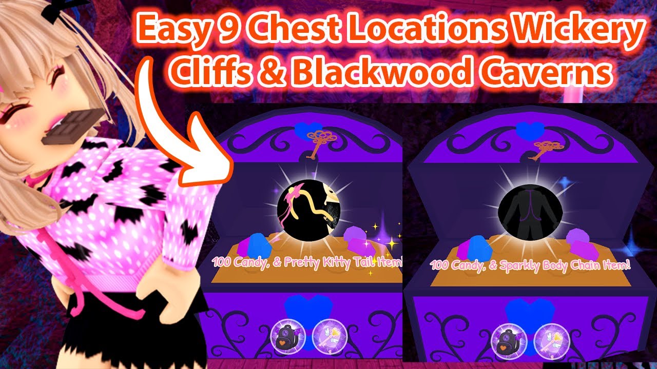 EASY 9 Maze Chest Locations Wickery Cliffs And Blackwood Caverns Royale High Halloween Update Part 4