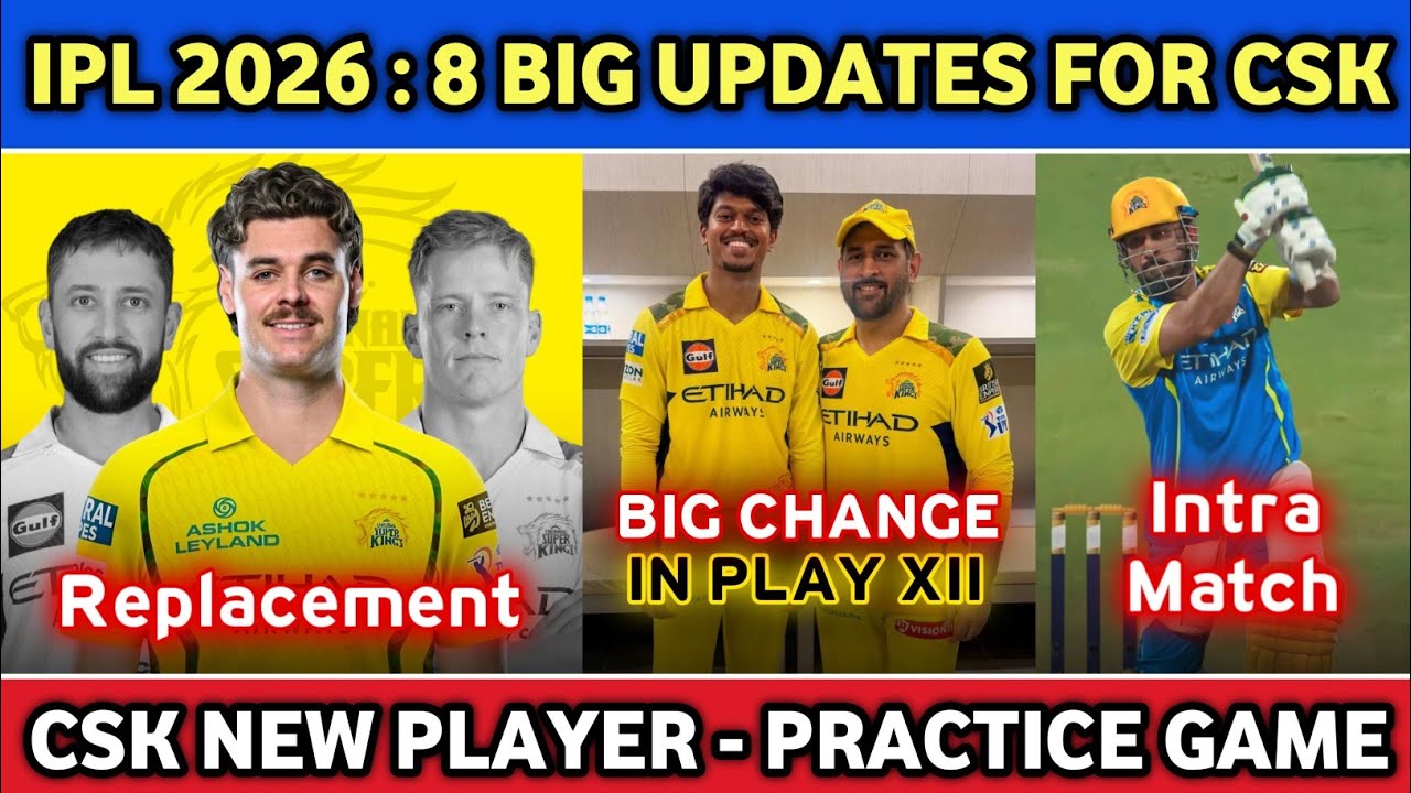 NATHAN ELLIS REPLACEMENT 🔥 CSK INTRA SQUAD MATCH ! RAMAKRISHNA CHANCE IN XII 