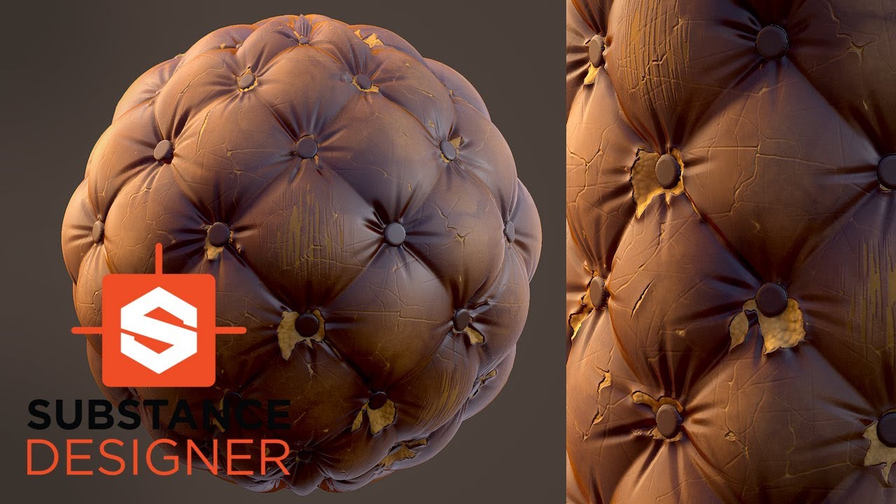 Making Stylized Chesterfield Leather Material in Substance Designer