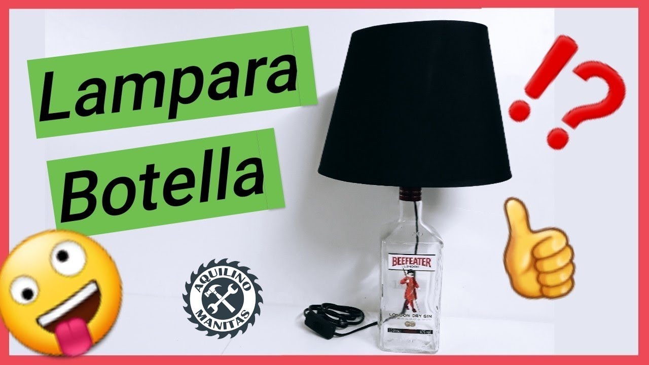 🍾💡Como hacer LAMPARA con BOTELLA de vidrio (MUY FACIL!!!!)✅✅2020.