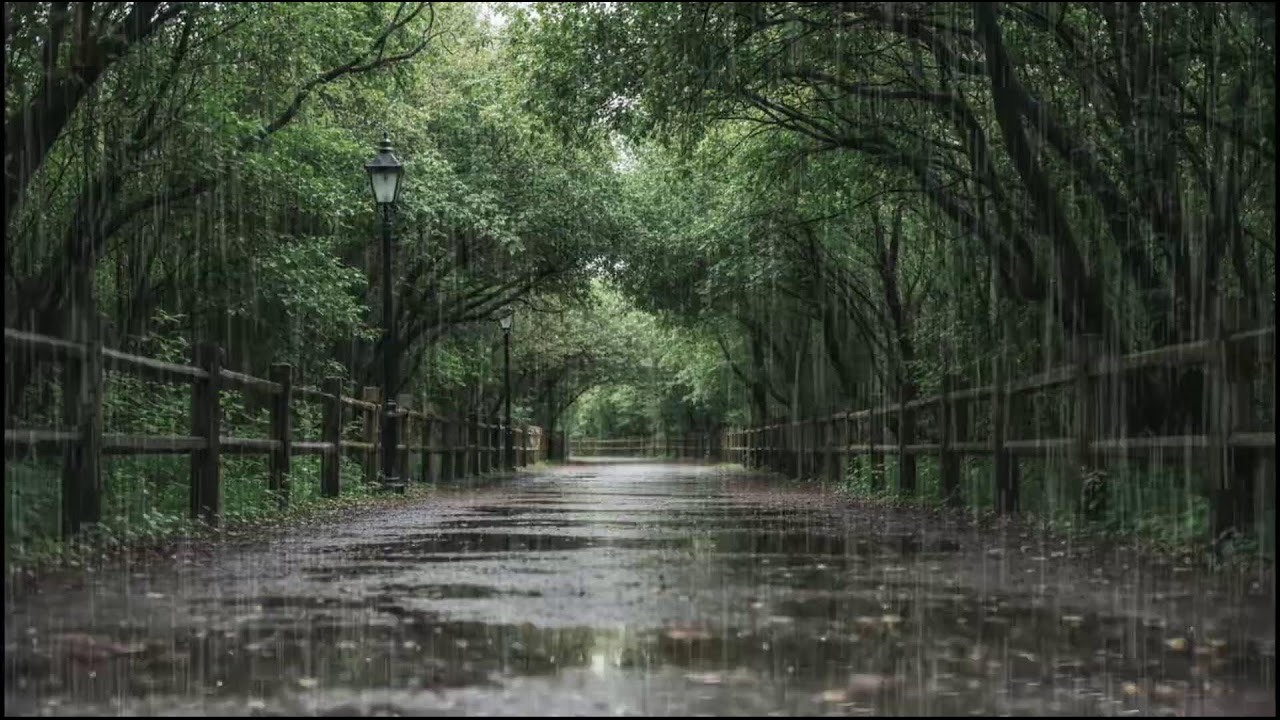 Relaxing Forest Rain at Dusk | Ambient Leaf and Rain Sounds to Help You Sleep Better Naturally