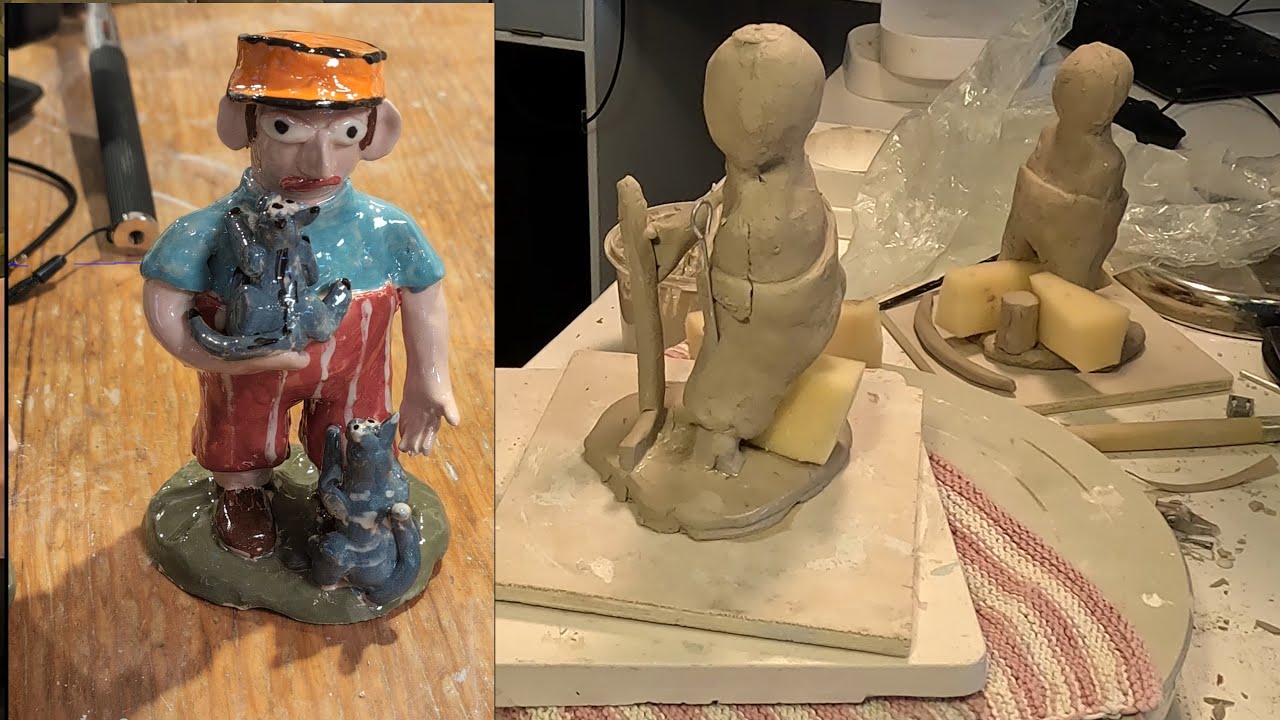Keramik Figurer - hele processen fra rå ler, til færdige figurer. Del 1 af 4