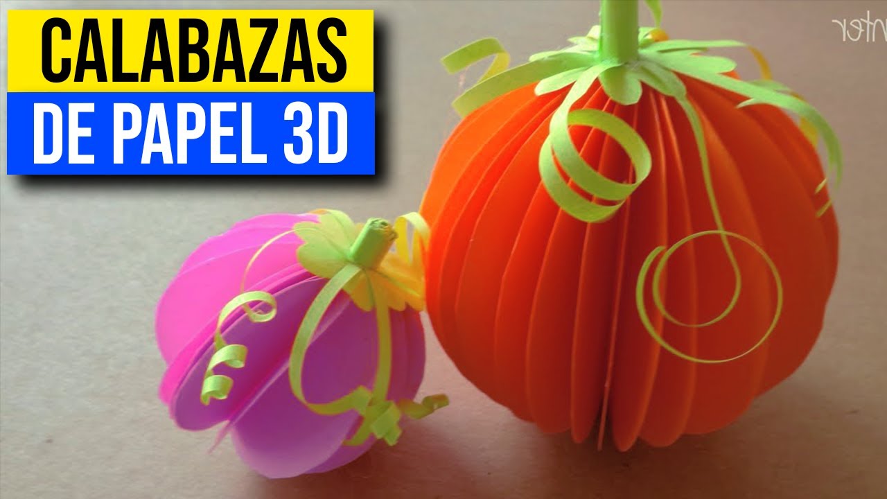 DIY - 3D тыквы на Хэллоуин // Легкое украшение
