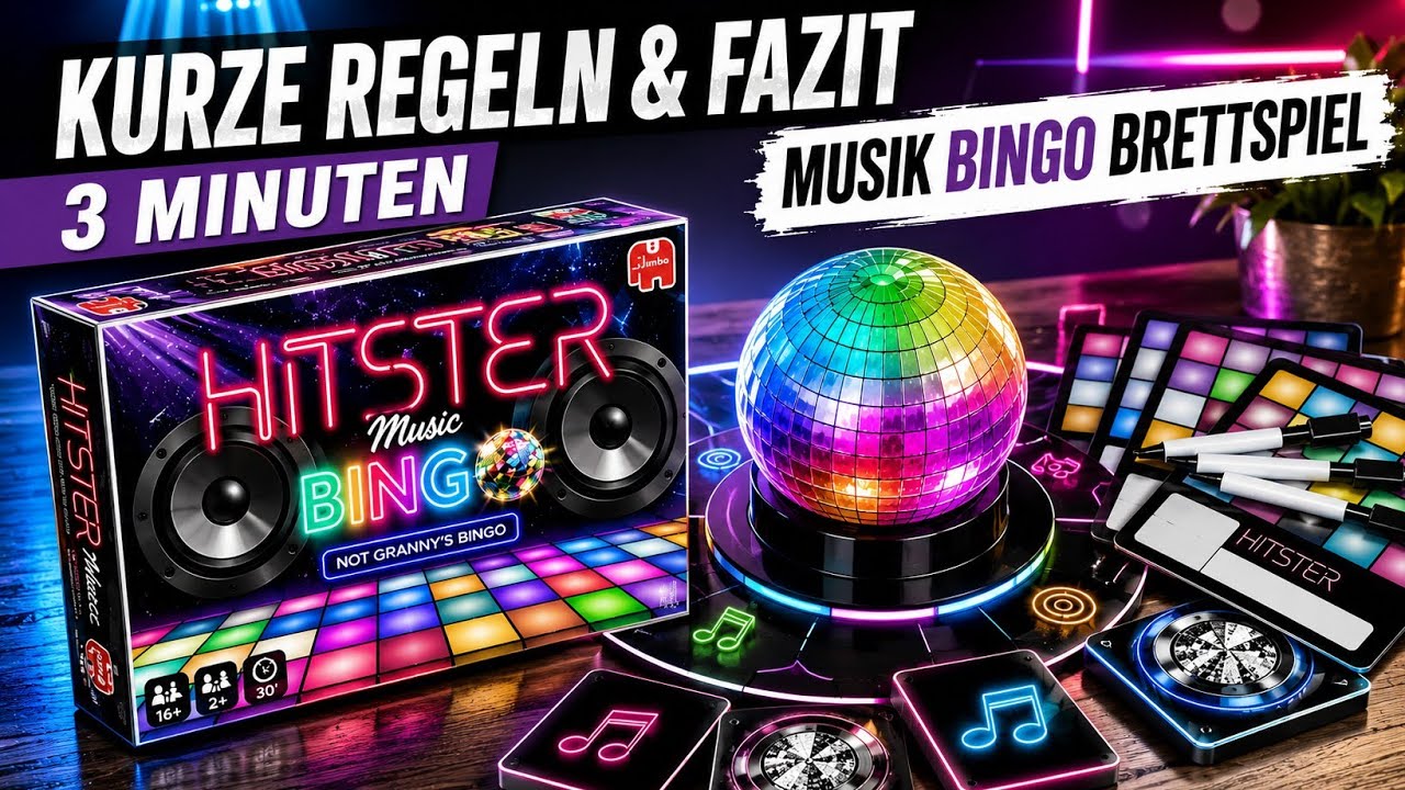Hitster Bingo Brettspiel Musik Bingo Spiel Regeln & Fazit Bestes Partyspiel