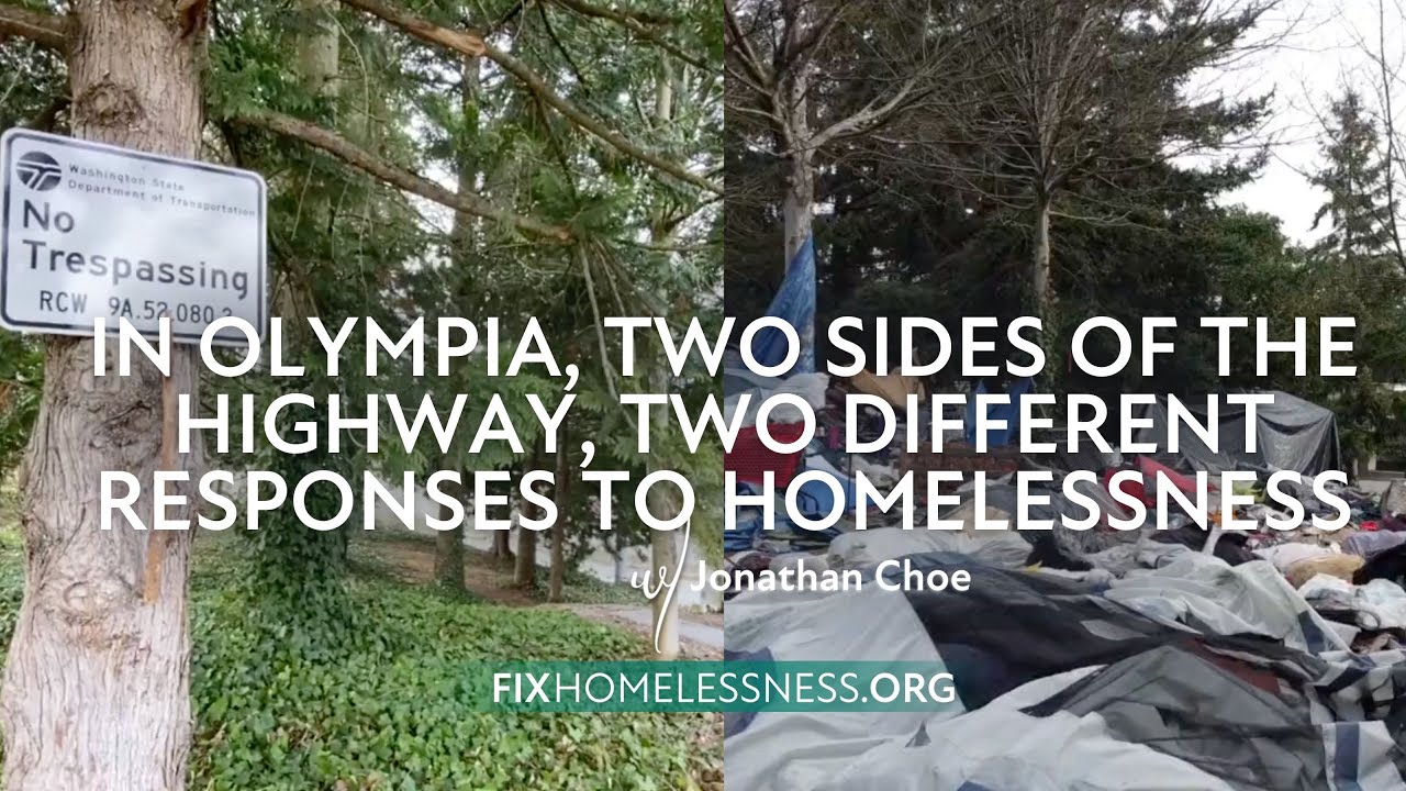 In Olympia, Two Sides of the Highway, Two Different Responses to Homelessness.