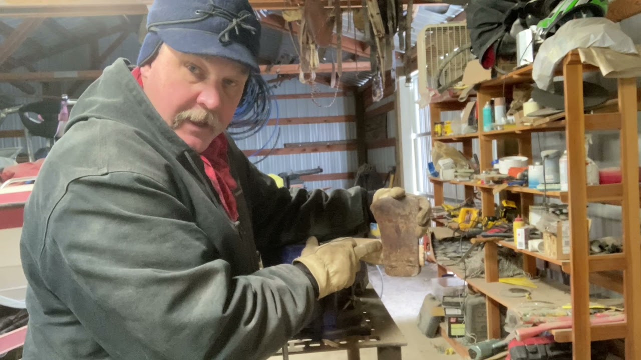 axe handle replacement on an old Plumb axe head