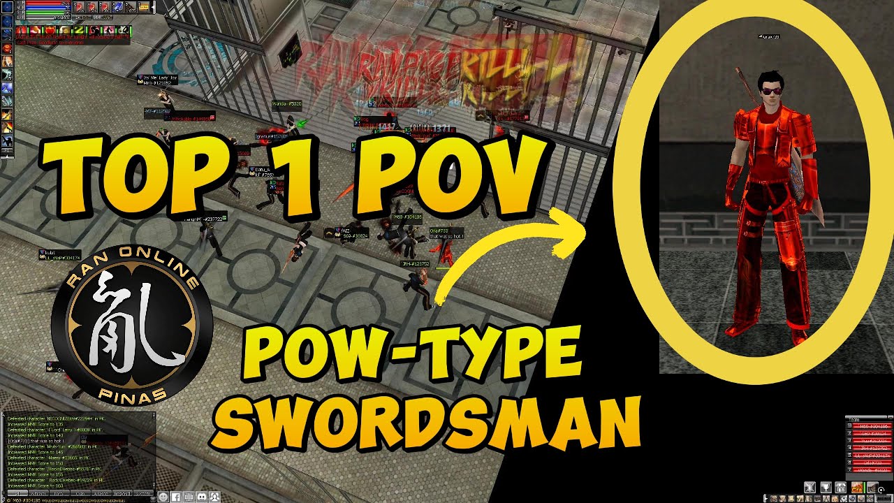 PRO SWORDSMAN (SM) POW-TYPE GAMEPLAY RAN ONLINE PINAS STRIFE SERVER TOP1 CLUB WAR (CW) ~ KAE POV