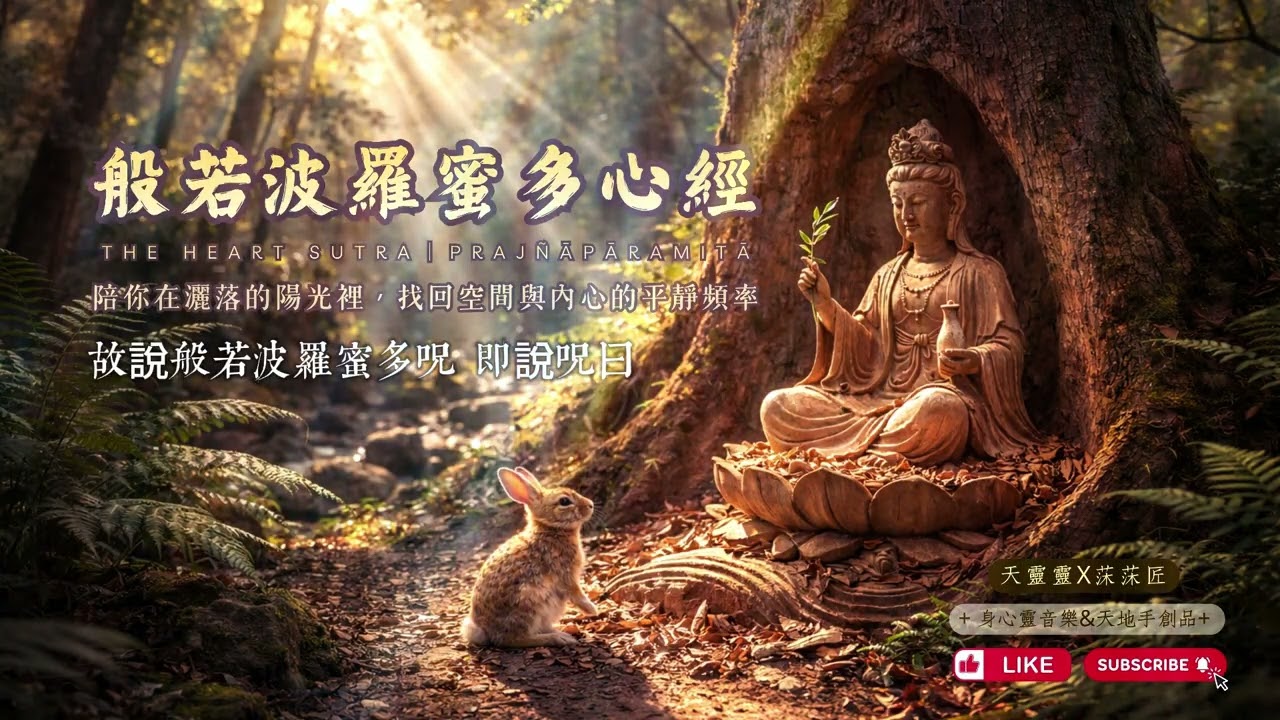 般若波羅蜜多心經【一小時🔁】情緒釋放 × 深度放鬆 × 安靜陪伴#天靈靈 #莯莯匠 #靜心音樂