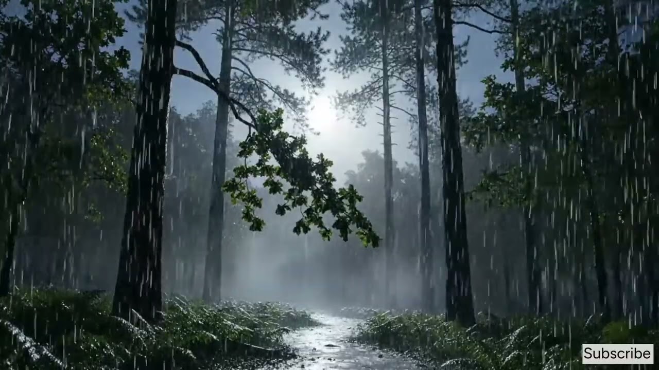 Rain in Dark Forest at Night 🌧️ Deep Sleep, Relaxation, Stress Relief, 4K Nature Sounds