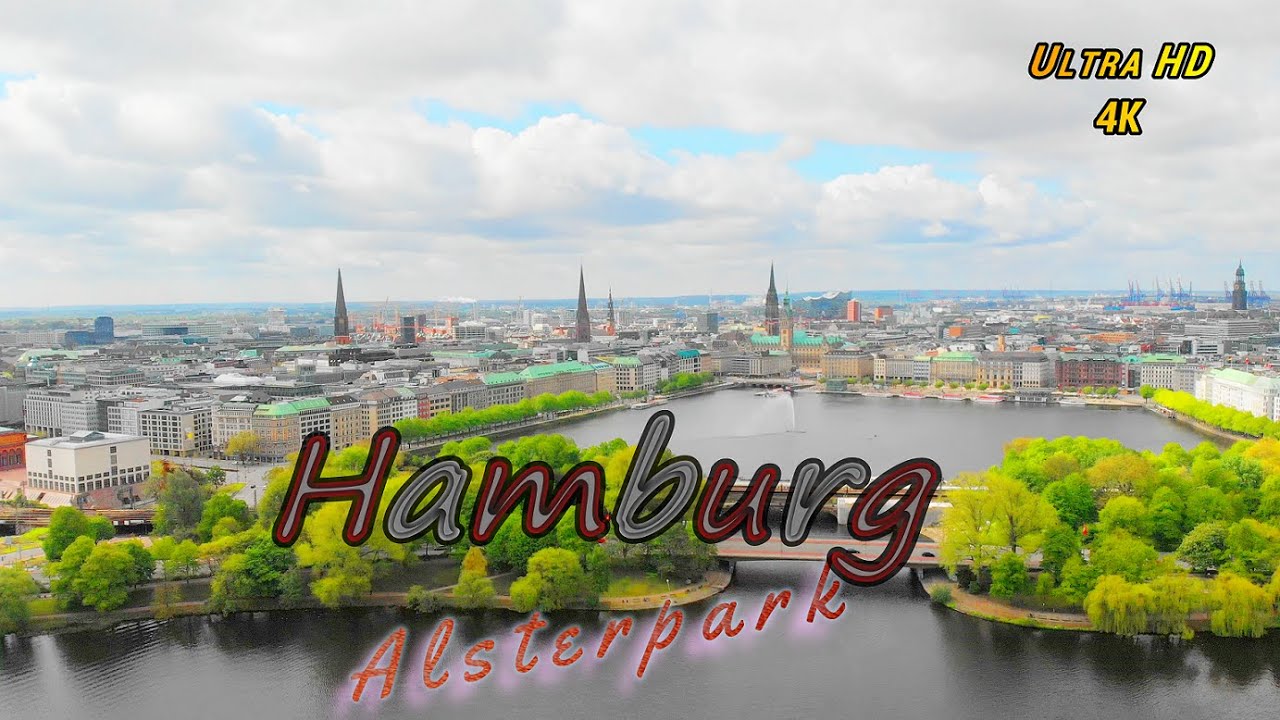 #Alsterpark #Binnenalster & #Außenalster #Hamburg #Germany by #drone #4K