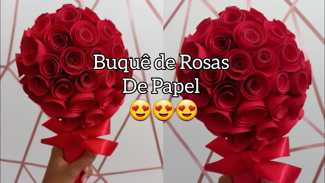 Buquê de flores de papel (presente para o dia dos namorados)