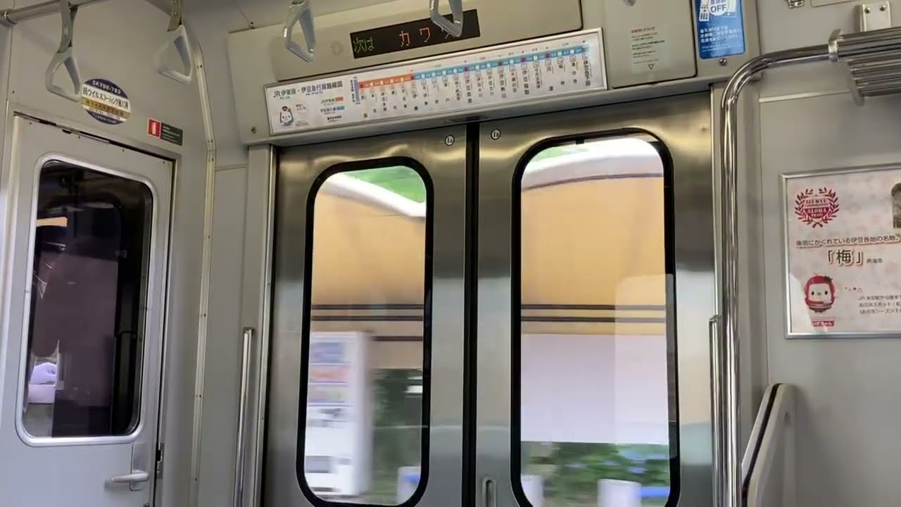 【ドアカット&ドアチャイム連打】伊豆急行3000系（元房総ローカル209系）車窓展望・走行音【今井浜海岸～河津】