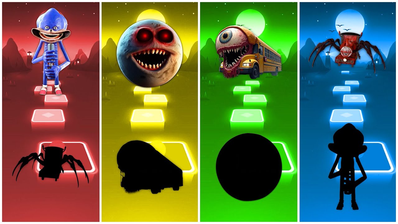 Shin Sonic 🆚 Lunar Moon 🆚 Eater Bus 🆚 Choo Choo Charles | Coffin Dance cover!