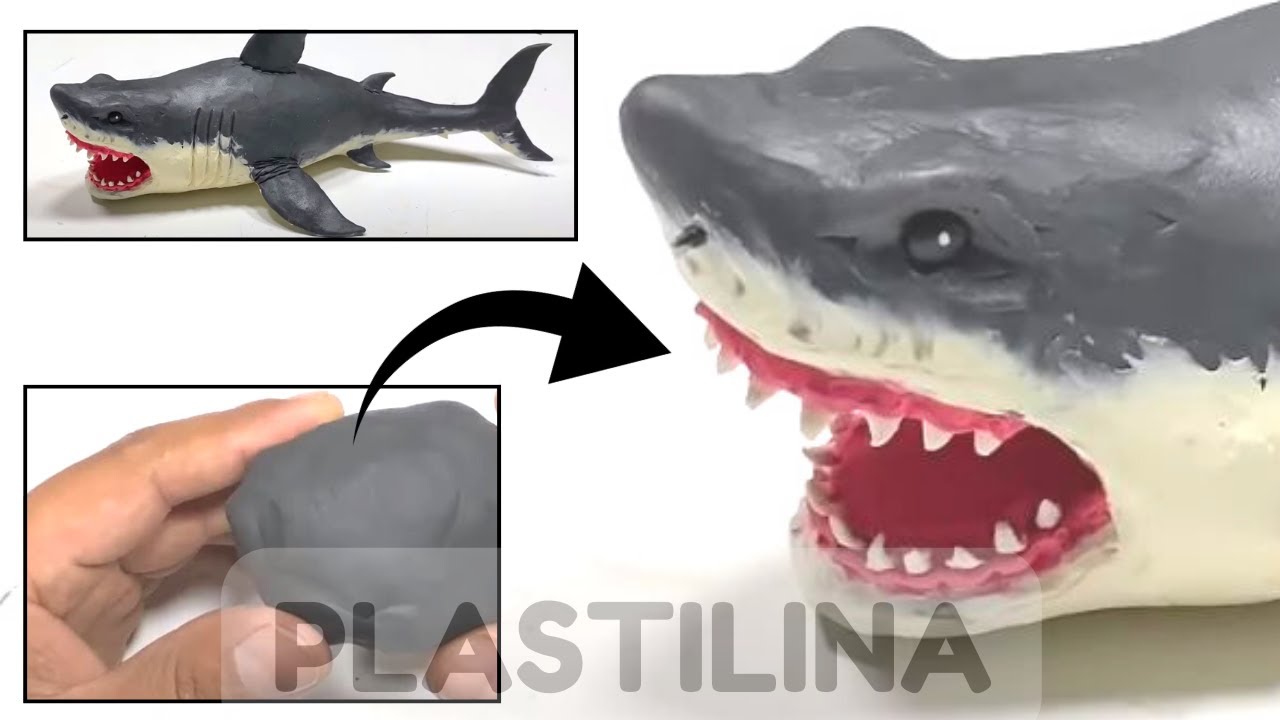 Como hacer un MEGALODON de Plastilina paso a paso - Mi mundo de Plastilina