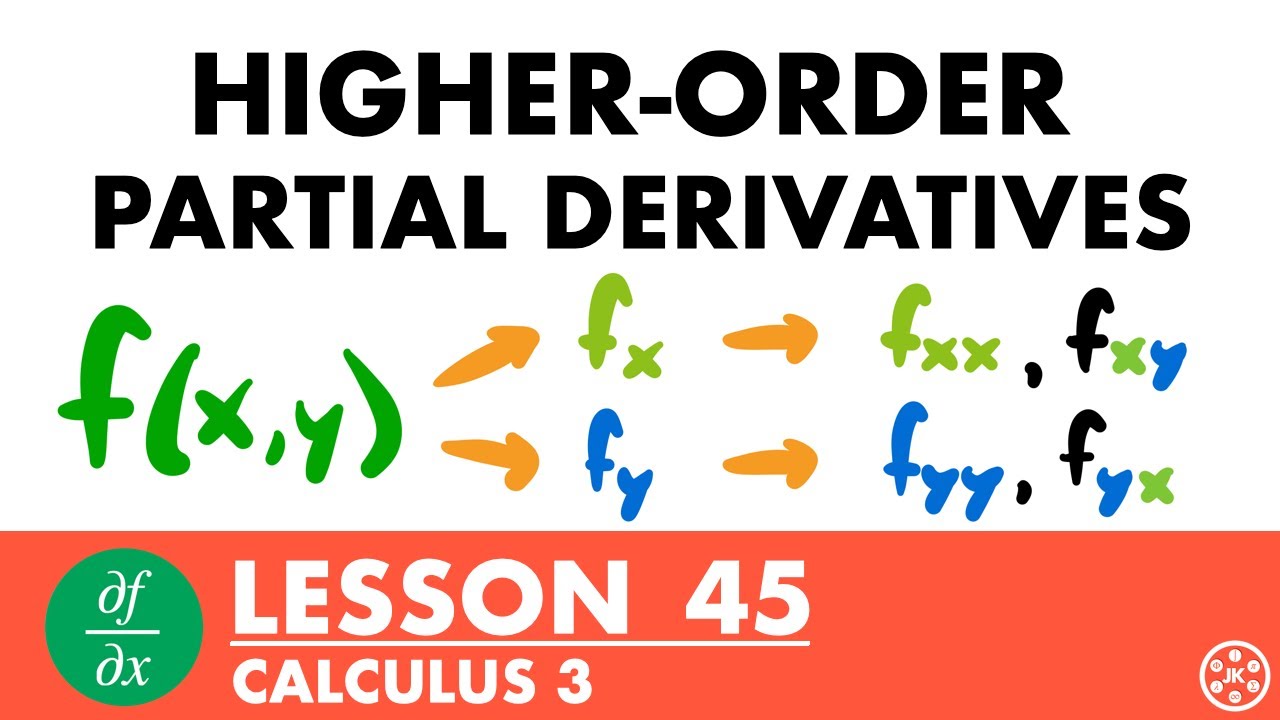 Higher-Order Partial Derivatives | Calculus 3 Lesson 45 - JK Math