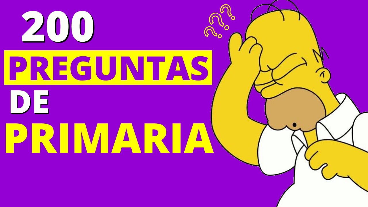 200 Preguntas de Primaria sobre Cultura General👉【¿Sabes más que un niño de primaria?】🤔📚