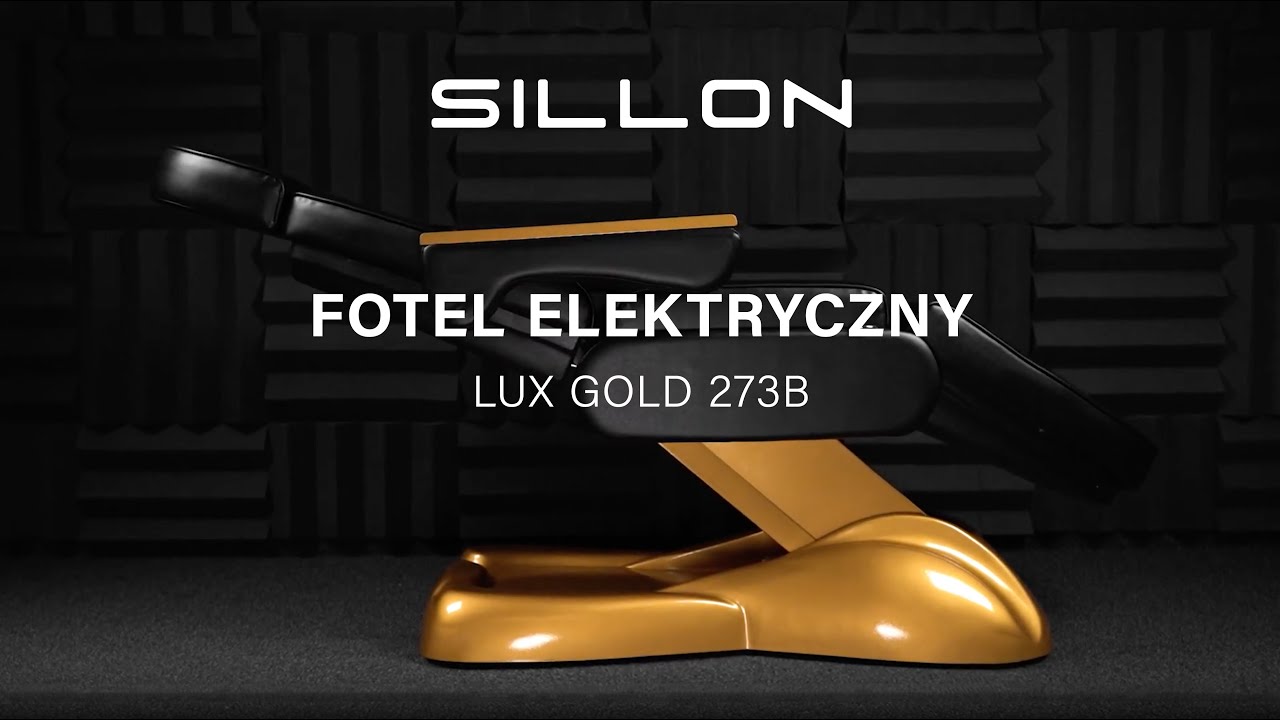 Fotel kosmetyczny elektryczny SILLON Lux Gold 273b 3 silniki czarny
