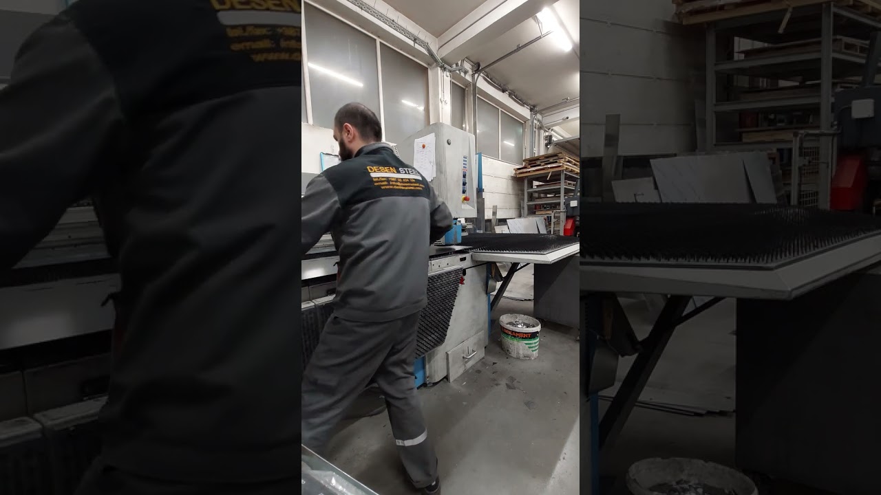 CNC Euromac - Setting up, changing louver tool , punching louver work ✅️ 4K