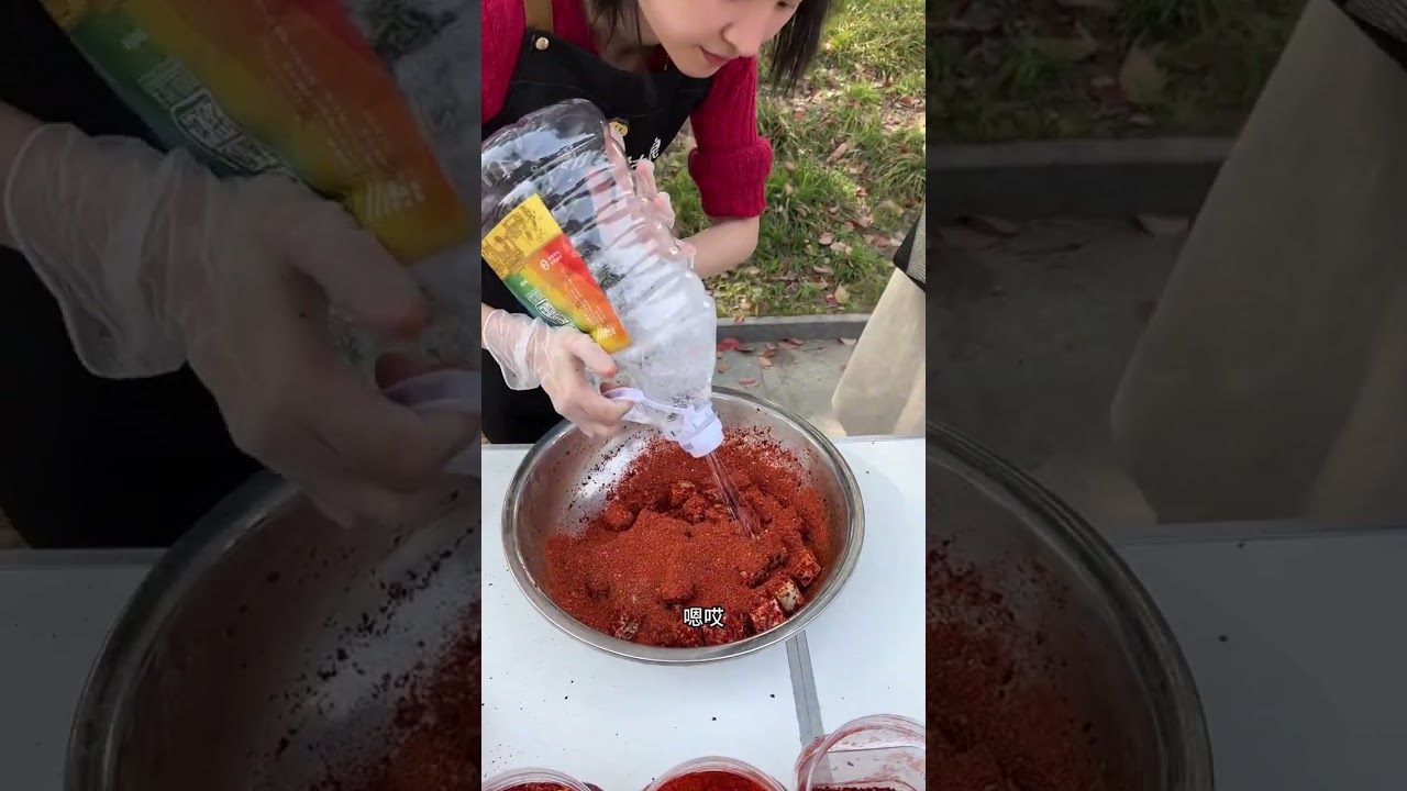 我还有几板豆腐要卖呢，你就把我辣椒都倒了？ 姐姐也太能吃辣了吧！#霉豆腐 #谁懂这一口的好吃程度 #地方特色美食 #纯手工豆腐乳