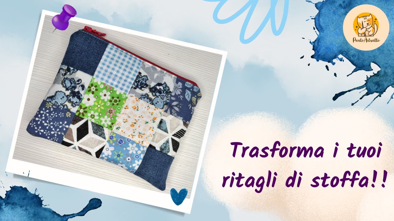 Astuccio patchwork semplicissimo con ritagli di stoffa!