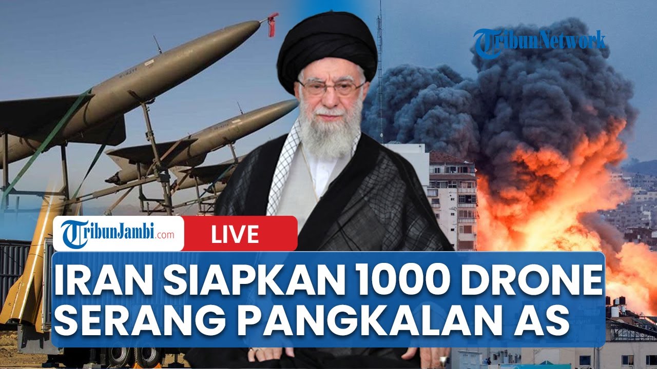 🔴Iran Siap Kerahkan 1000 Drone Canggih Serang Pangkalan Militer AS, Perang di Depan Mata!