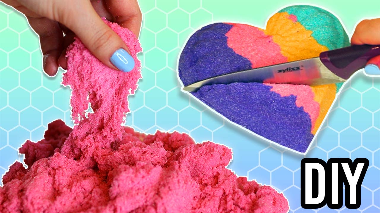 DIY RAINBOW KINETIC SAND TESTED!! Best Kinetic Sand Recipe!