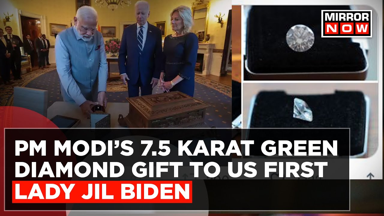 PM Modi To Gift Eco-Friendly 7.5 Karat Green Diamond To US First Lady Jil Biden | English News