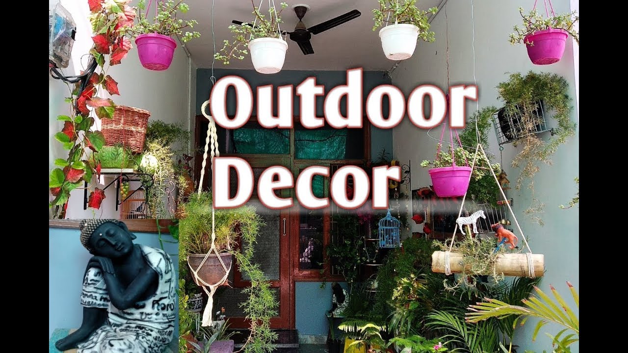 Balcony/Outdoor/Porch Decor| My Outdoor Decor and Tour #balconydecor #outdoordecorideas