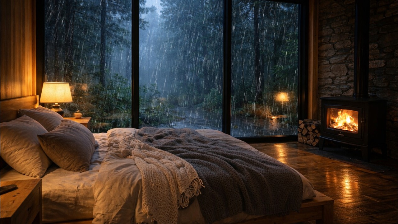 Soothing Forest Rain at Night with Ambient Sounds for Deep Sleep and Inner Calm