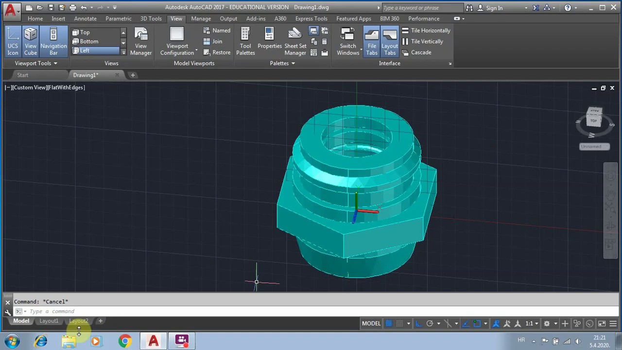 Vježba 8 AutoCAD 2017  (pojačajte zvuk)