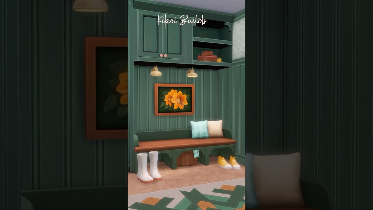 The sims 4 Grange Mudroom kit by Peacemaker. 