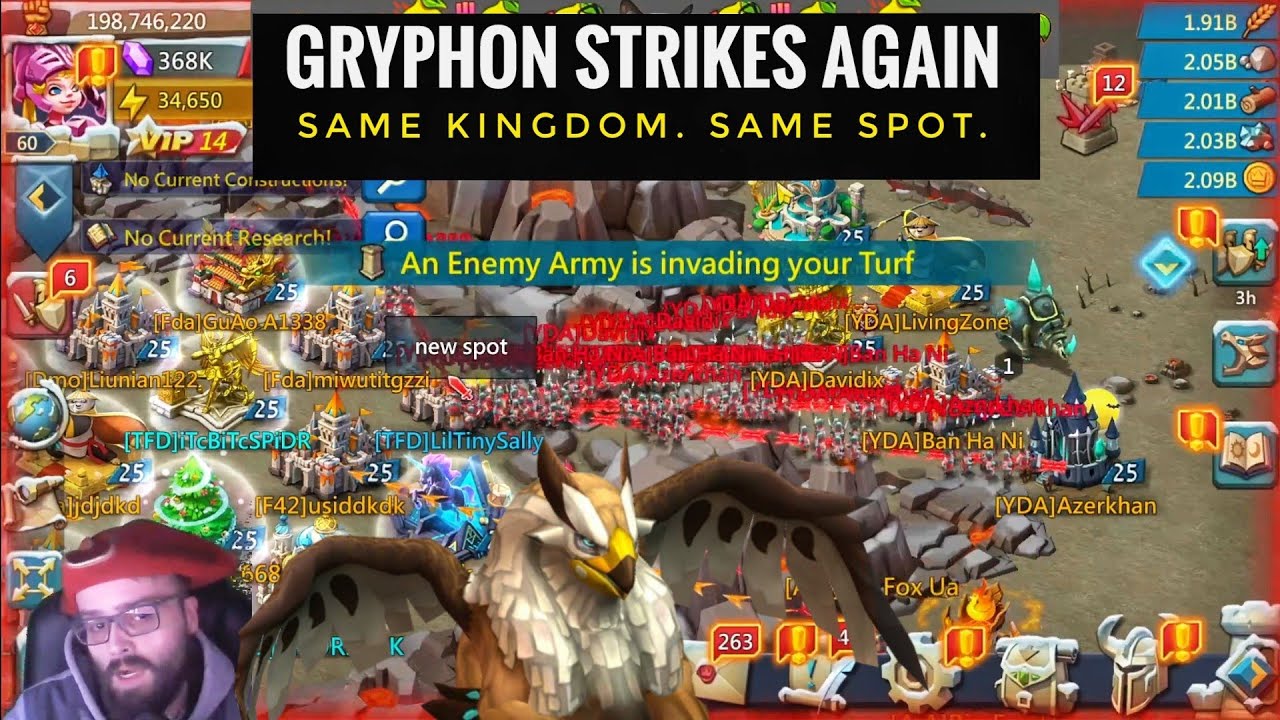 GRYPHON TRAP STRIKES AGAIN IN THE SAME KINGDOM! - Lords Mobile