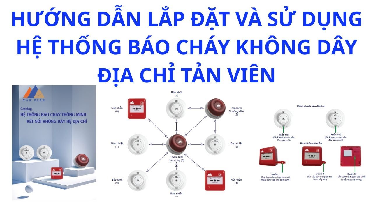 Hướng dẫn sử dụng lắp đặt hệ thống báo cháy không dây thông minh TẢN VIÊN
