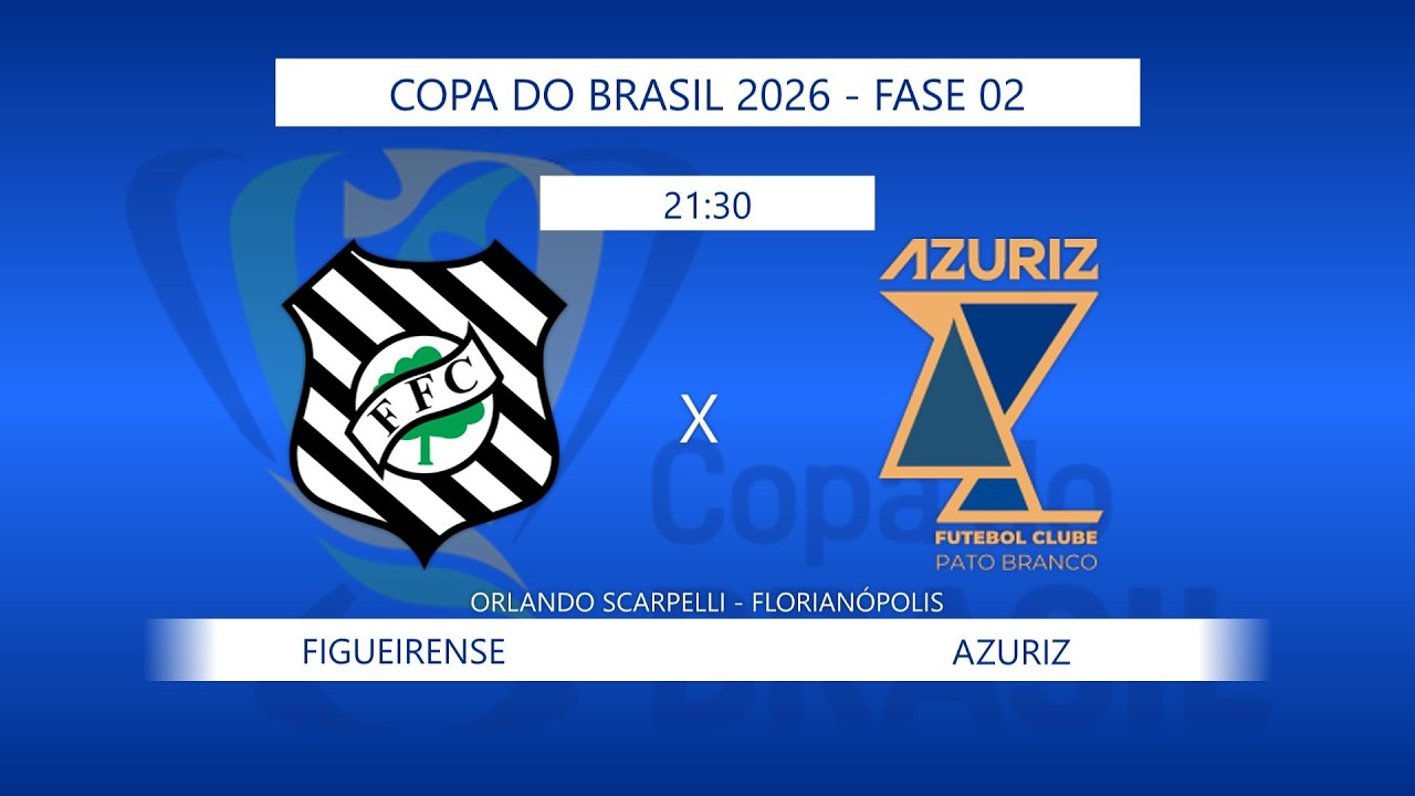(AO VIVO) FIGUEIRENSE X AZURIZ - COPA DO BRASIL - 2026 - FASE 02